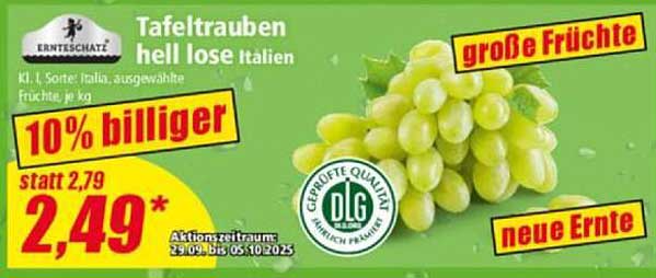 Tafeltrauben hell lose Italien