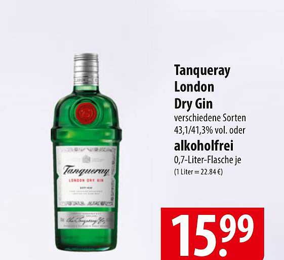 Tanqueray London Dry Gin 0,7-Liter-Flasche