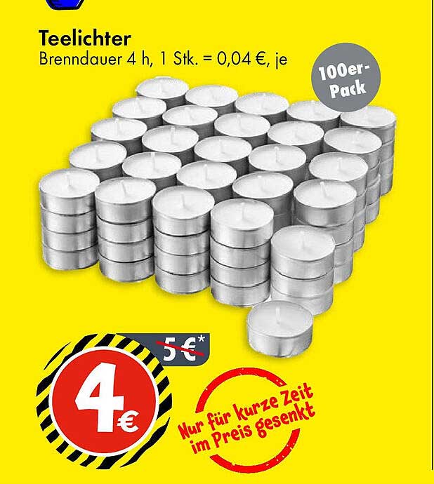Teelichter 100er-Pack