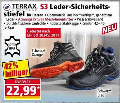 TERAX S3 Leder-Sicherheitsstiefel für Herren