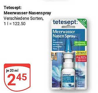 Tetesept Meerwasser-Nasenspray - verschiedene Sorten