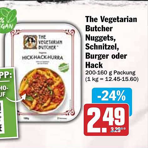 The Vegetarian Butcher Nuggets, Schnitzel, Burger oder Hack