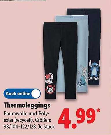 Thermoleggings mit Disney-Motiven
