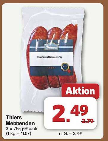 Thiers Mettenden 3 x 75-g-Stück