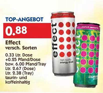 TOP-ANGEBOT: Effect Energy-Drinks - verschiedene Sorten für nur 0,88 €