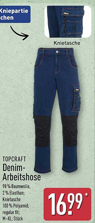 TOPCRAFT Denim-Arbeits-hose