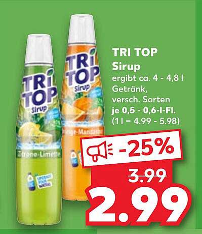 TRI TOP Sirup - Erfrischender Genuss für Groß und Klein