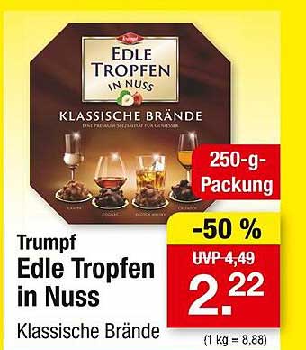 Trumpf Edle Tropfen in Nuss - Klassische Brände