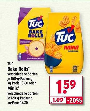 TUC Bake Rolls und Minis - Knuspriger Snackgenuss