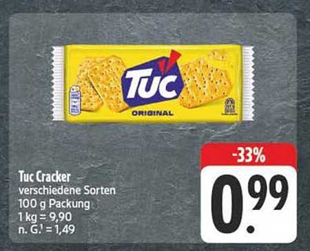 Tuc Cracker verschiedene Sorten 100 g Packung