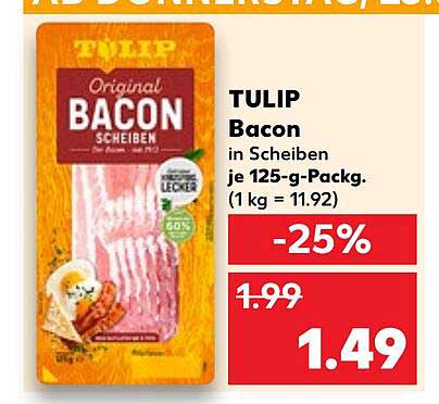 TULIP Bacon in Scheiben je 125-g-Packung
