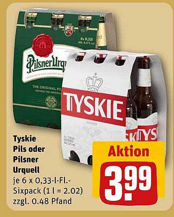 Tyskie Pils oder Pilsner Urquell – 6er Sixpack zum Aktionspreis!