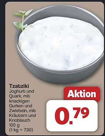 Tzatziki 100 g - Joghurt und Quark mit knackigen Gurken und Zwiebeln