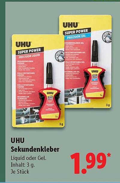 UHU Sekundenkleber - Liquid oder Gel 3 g