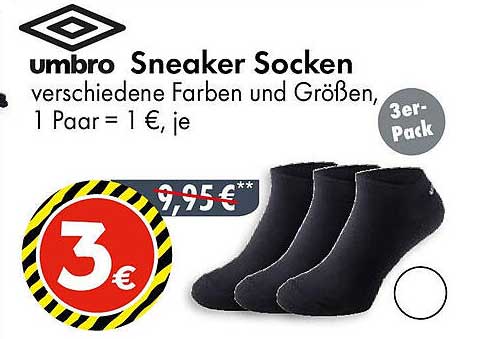 umbro Sneaker Socken 3er-Pack