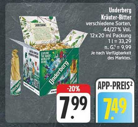 Underberg Kräuter-Bitter verschiedene Sorten, 44/27% Vol.