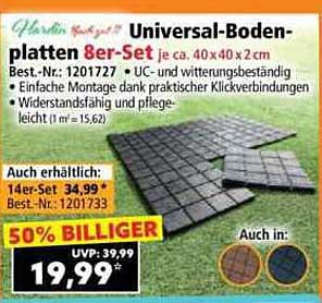 Universal-Bodenplatten 8er-Set