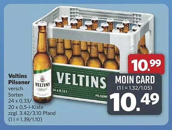 Veltins Pilsener 24 x 0,33l oder 20 x 0,5l Kiste