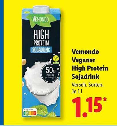 Vemondo Veganer High Protein Sojadrink 1L