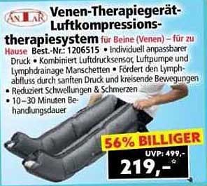 Venen-Therapiegerät - Luftkompressions-Therapiesystem für Beine (Venen) - für zu Hause