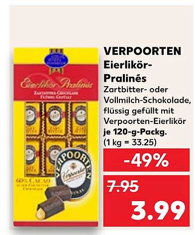 VERPOORTEN Eierlikör-Pralines 120 g für nur 3,99 €
