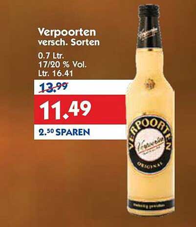 Verpoorten verschiedene Sorten 0,7 L - ein Genuss für jeden Anlass