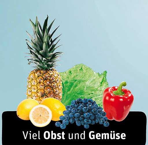 Viel Obst und Gemüse