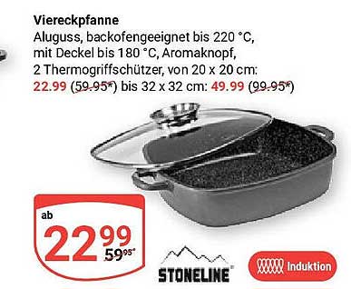 Viereckpfanne Aluguss von Stoneline
