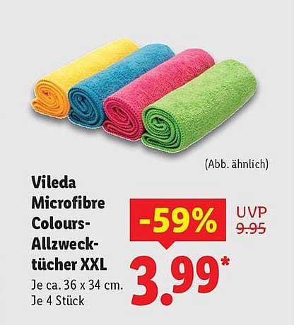 Vileda Microfibre Colours-Allzwecktücher XXL
