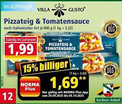 Villa Gusto Pizzateig & Tomatensauce