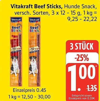 Vitakraft Beef Sticks, Hunde Snack, versch. Sorten