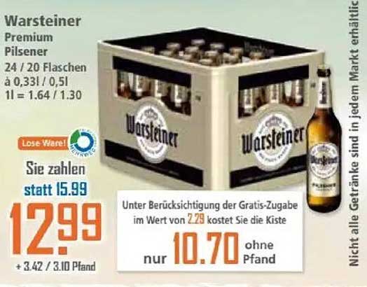 Warsteiner Premium Pilsener Kasten 24 x 0,33l