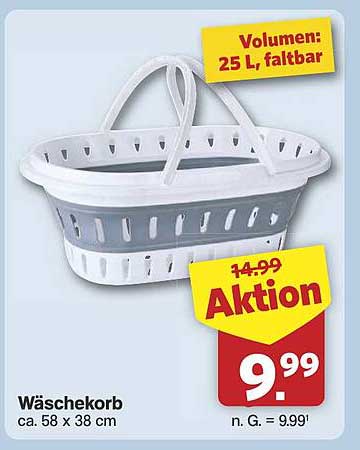 Wäschekorb ca. 58 x 38 cm, faltbar