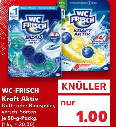 WC-FRISCH Kraft Aktiv - Duft- oder Blauspüler, verschiedene Sorten je 50-g-Packg.