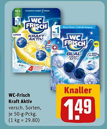 WC-Frisch Kraft Aktiv verschiede Sorten, je 50-g-Pckg.