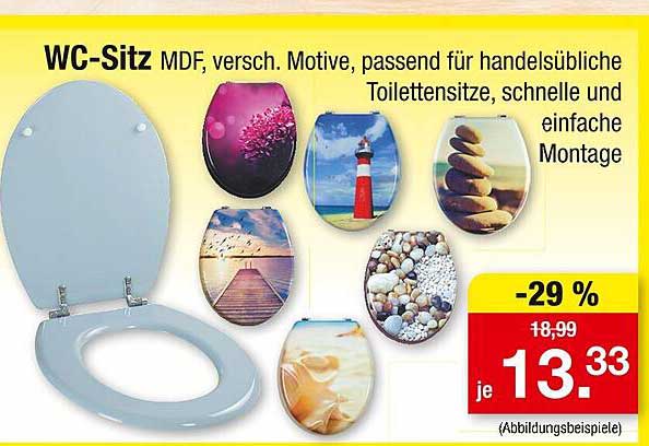 WC-Sitz MDF, versch. Motive, passend für handelsübliche WC-Sitze