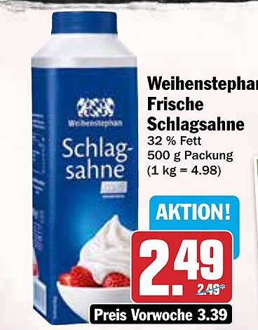 Weihenstephan Frische Schlag­sahne 500 g