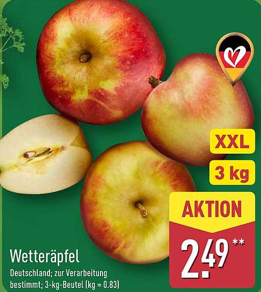 Wetteräpfel 3 kg Beutel - Aktion!