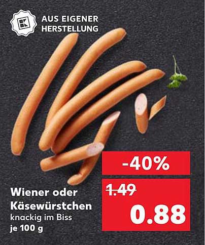Wiener oder Käsewürstchen 100 g