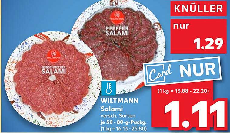WILTANN Salami - versch. Sorten je 50 - 80-g-Pack.