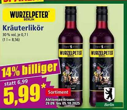WURZELPETER Kräuterlikör 0,7l