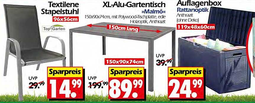 XL-Alu-Gartentisch "Malmö"
