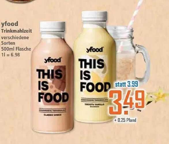 yfood Trinkmahlzeit verschiedene Sorten 500ml Flasche