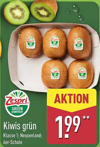 Zespri Kiwis Grün - 6er Schale für nur 1,99 €