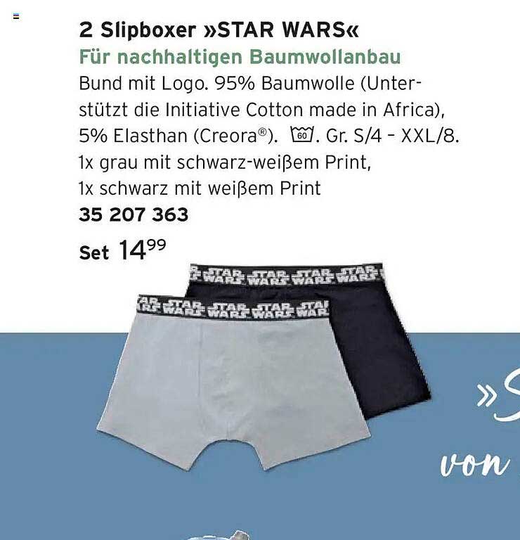 2 Slipboxer »STAR WARS« für nachhaltigen Baumwollanbau
