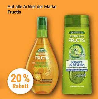 20% Rabatt auf alle Artikel der Marke Fructis