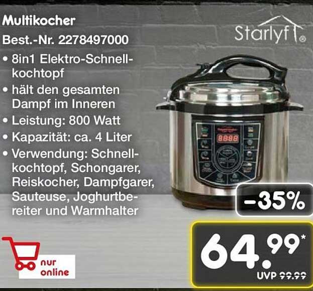 8in1 Elektro-Schnellkochtopf von Starlyf