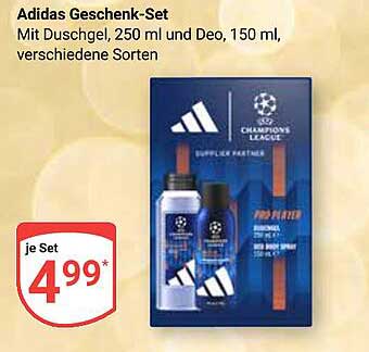 Adidas Geschenk-Set mit Duschgel und Deo