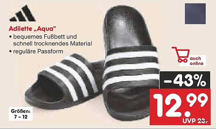 Adilette „Aqua“ - Bequeme Badeschuhe von Adidas