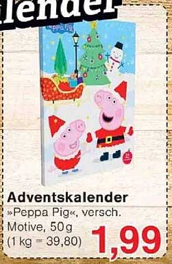 Adventskalender »Peppa Pig«, verschieden Motive, 50g